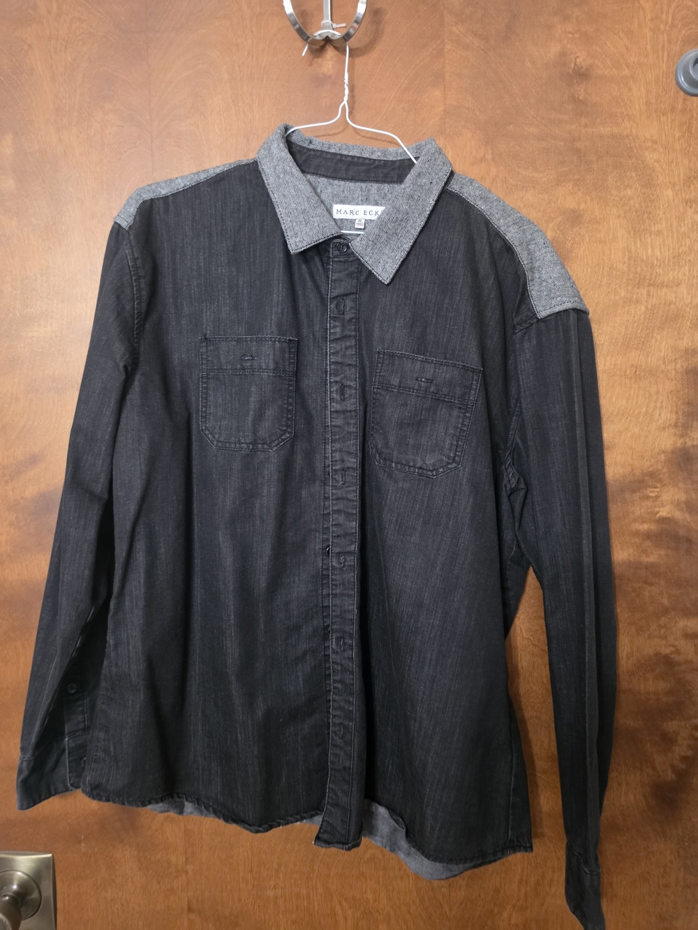 Marc Ecko Black Shirt with Heather Gray Accents